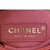CHANEL Top Handle Quilted Leather Shoulder Bag Red