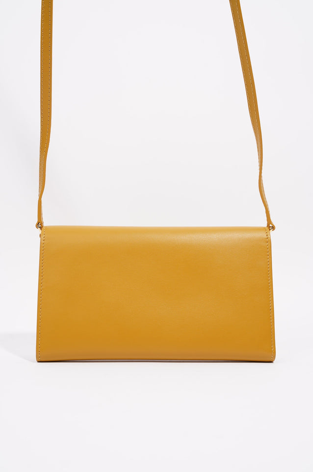 Burberry Womens Crossbody Bag Yellow Leather