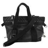 CHANEL 2way Leather Shoulder Bag Black