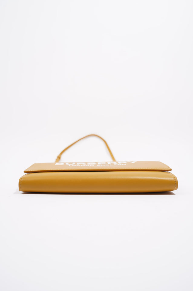 Burberry Womens Crossbody Bag Yellow Leather