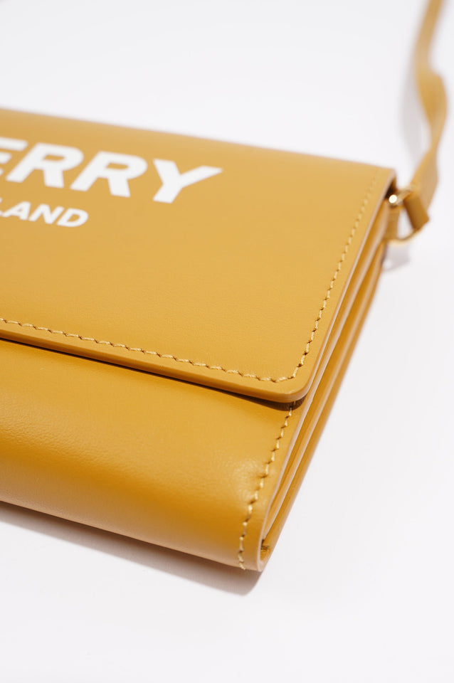 Burberry Womens Crossbody Bag Yellow Leather