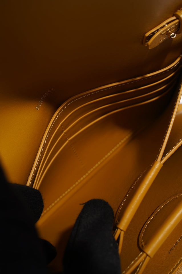 Burberry Womens Crossbody Bag Yellow Leather