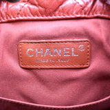 CHANEL Gabrielle Chevron Aged Calfskin Leather Backpack Bag Red