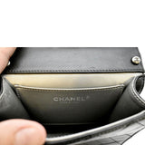 CHANEL Chic Pearls Flap Quilted Calfskin Leather Shoulder Bag Black