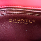 CHANEL Trendy CC Top Handle Flap Quilted Leather Shoulder Bag Red