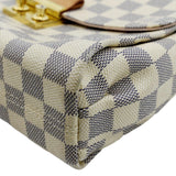 LOUIS VUITTON Croisette Damier Azur Satchel Crossbody Bag White