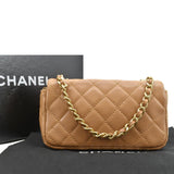 CHANEL Marine Charms Mini Quilted Leather Crossbody Bag Dark Beige
