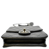 CHANEL Chic Pearls Flap Quilted Calfskin Leather Shoulder Bag Black