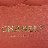 CHANEL Classic Medium Double Flap Quilted Leather Shoulder Bag Red