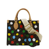 LOUIS VUITTON Onthego PM Yayoi Kusama Dots Monogram Canvas Shoulder Bag Multicolor