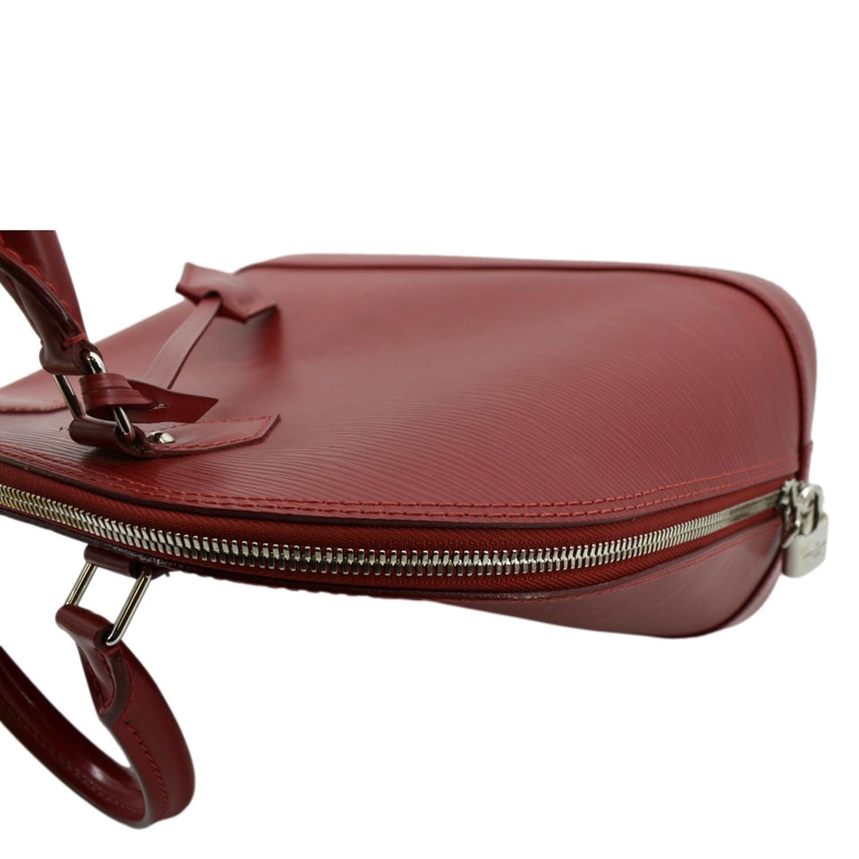 LOUIS VUITTON Alma GM Epi Leather Satchel Crossbody Bag Red