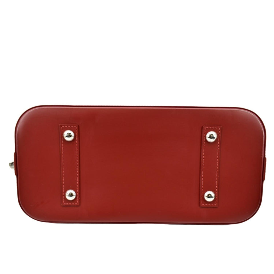 LOUIS VUITTON Alma GM Epi Leather Satchel Crossbody Bag Red