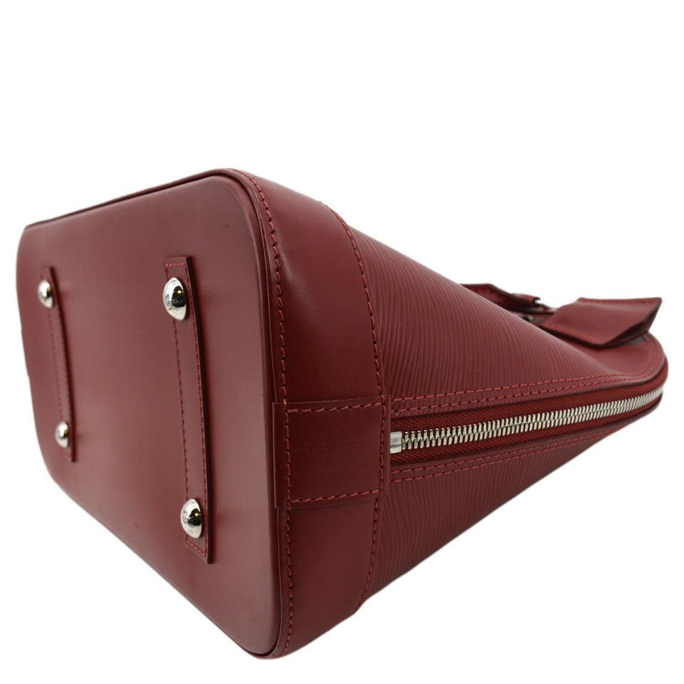 LOUIS VUITTON Alma GM Epi Leather Satchel Crossbody Bag Red