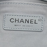 CHANEL Medium Boy Flap Quilted Leather Shoulder Bag Light Blue
