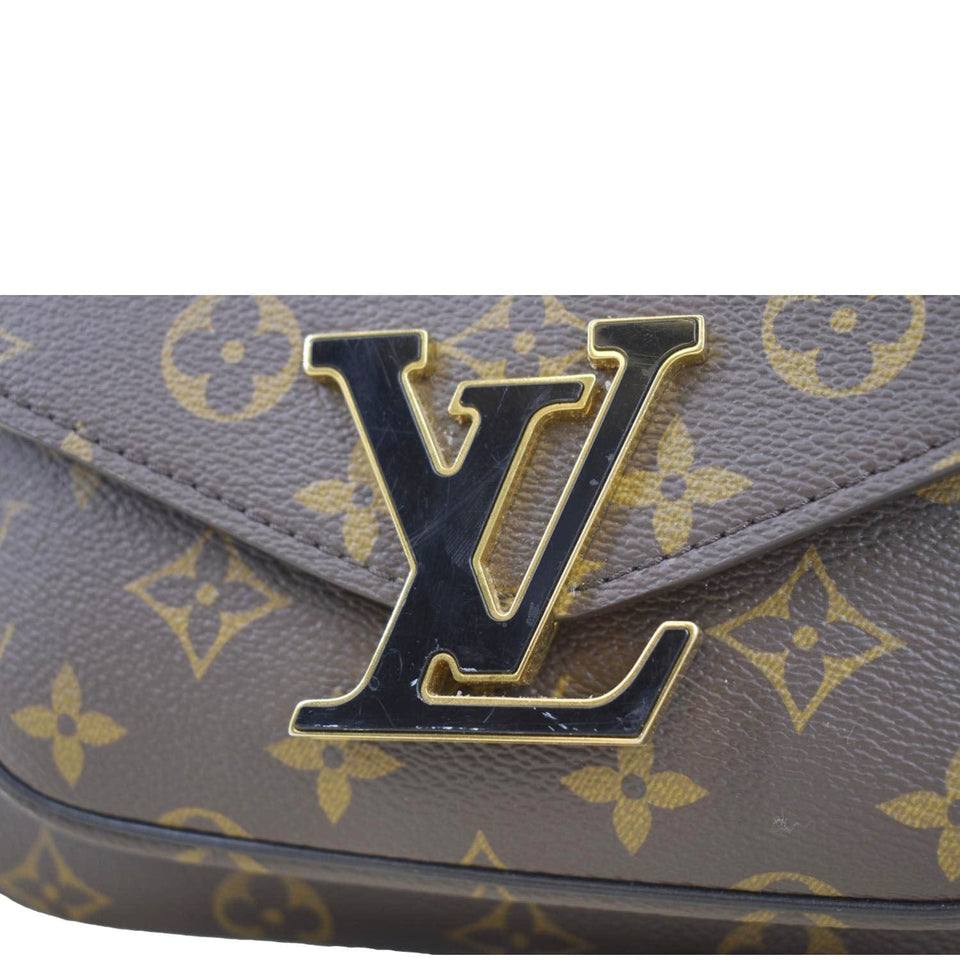 LOUIS VUITTON Passy NM Monogram Canvas Shoulder Bag Brown