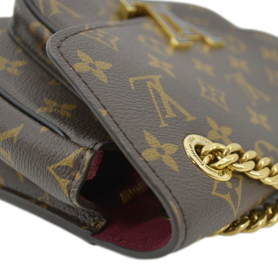 LOUIS VUITTON Passy NM Monogram Canvas Shoulder Bag Brown