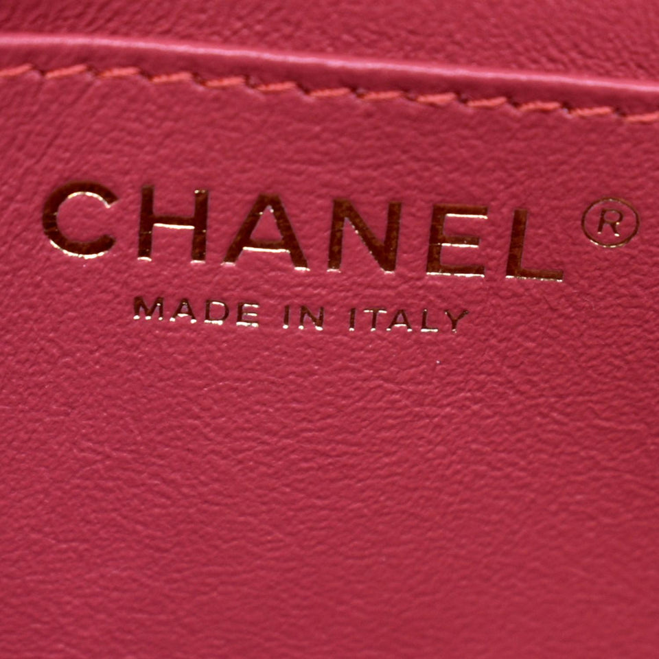 CHANEL Rectangular Flap Mini Quilted Chevron Leather Shoulder Bag Red