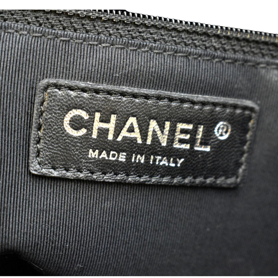 CHANEL Grand Shopping Patent Leather GST Tote Bag Black