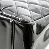 CHANEL Grand Shopping Patent Leather GST Tote Bag Black