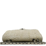 CHANEL Flap Python Leather Crossbody Bag Ivory