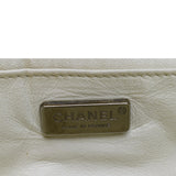 CHANEL Flap Python Leather Crossbody Bag Ivory