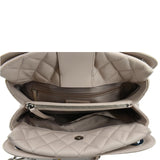 CHANEL CC Quilted Lambskin Leather Shopping Tote Bag Light Pink