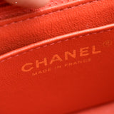 CHANEL Mini Rectangular Flap Quilted Leather Crossbody Bag Red