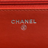 CHANEL Timeless WOC Caviar Leather Wallet on Chain Shoulder Bag Red