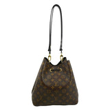 LOUIS VUITTON Neonoe Monogram Canvas Shoulder Bag Black