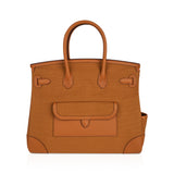 Hermes Limited Edition Birkin 35 Bag Cargo Sesame Toile Goeland & Swift Leather with Palladium Hardware