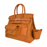 Hermes Limited Edition Birkin 35 Bag Cargo Sesame Toile Goeland & Swift Leather with Palladium Hardware