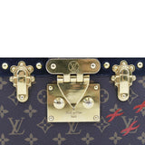 LOUIS VUITTON Petite Malle Monogram Canvas Shoulder Bag Brown