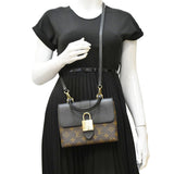 LOUIS VUITTON Locky BB Monogram Canvas Shoulder Bag Brown