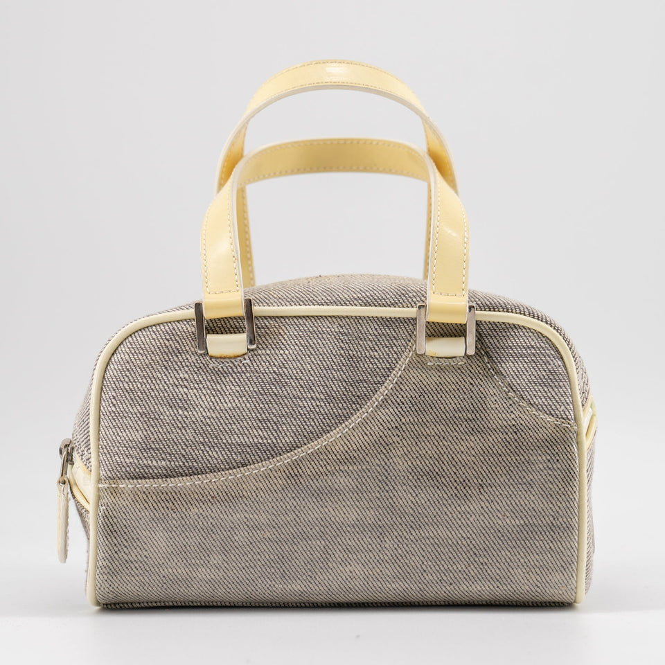 Christian Dior mini grey canvas handbag TSW pop