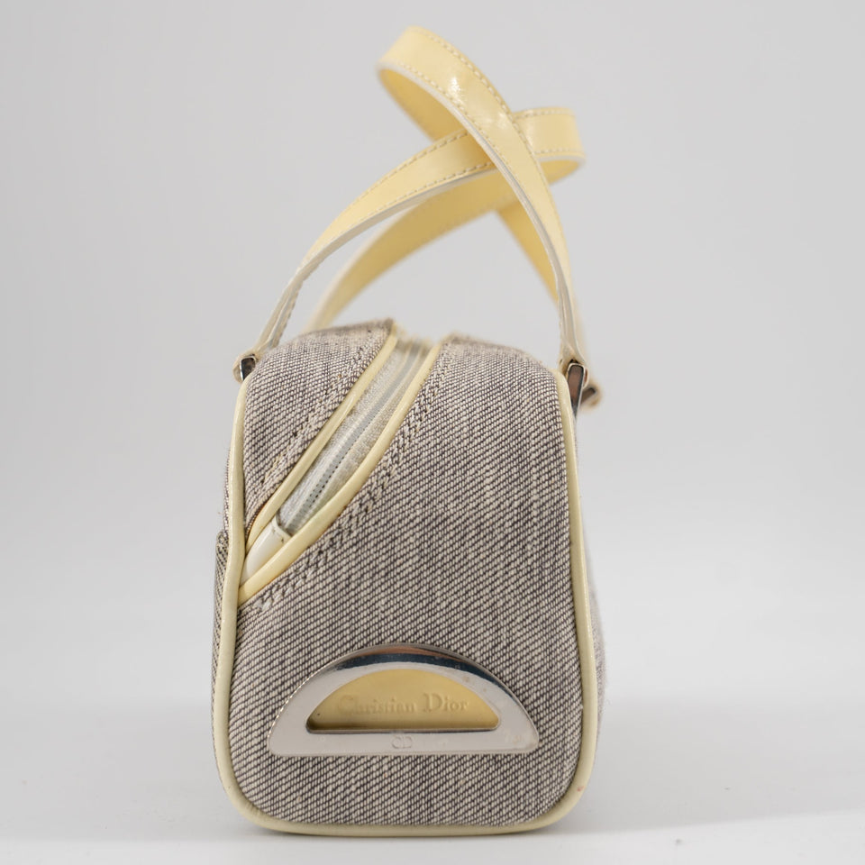 Christian Dior mini grey canvas handbag TSW pop