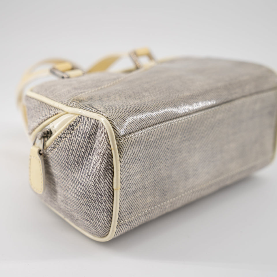 Christian Dior mini grey canvas handbag TSW pop