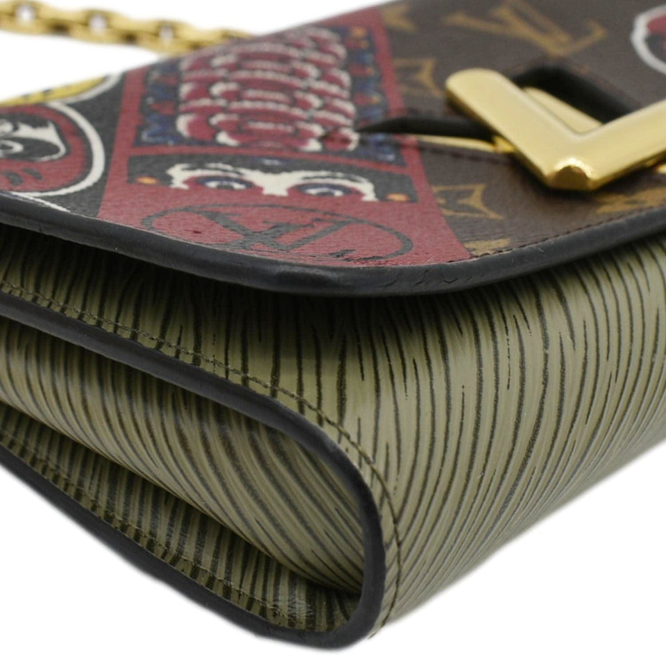 LOUIS VUITTON Kabuki Twist Epi Leather Chain Shoulder Bag Green
