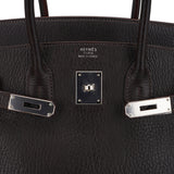 Hermes Birkin 35 Bag Cocoan Brown Chevre Leather with Palladium Hardware