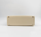 Christian Dior Vintage cream and black handbag with circular handles