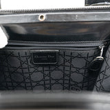 Christian Dior Vintage cream and black handbag with circular handles