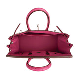 Hermes Birkin 25 Bag Fuchsia Ostrich with Palladium Hardware