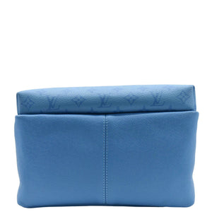 LOUIS VUITTON Discovery PM Monogram Taigarama Leather Backpack Blue