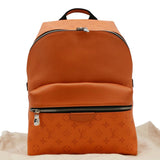 LOUIS VUITTON Discovery Taiga leather Backpack Orange