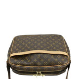 LOUIS VUITTON Reporter Monogram Canvas Shoulder Bag Brown