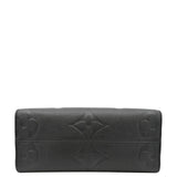 LOUIS VUITTON Onthego PM Monogram Empreinte Leather Tote Shoulder Bag Black