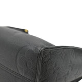 LOUIS VUITTON Onthego PM Monogram Empreinte Leather Tote Shoulder Bag Black