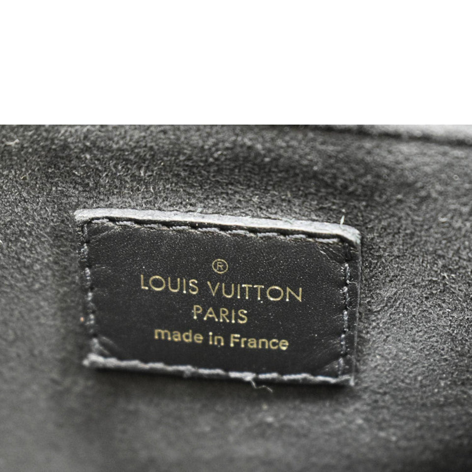LOUIS VUITTON Onthego PM Monogram Empreinte Leather Tote Shoulder Bag Black