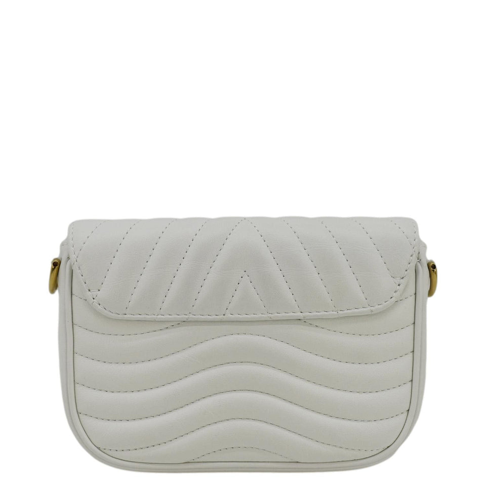 LOUIS VUITTON New Wave Multi Pochette Leather Chain Shoulder Bag White