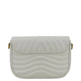 LOUIS VUITTON New Wave Multi Pochette Leather Chain Shoulder Bag White