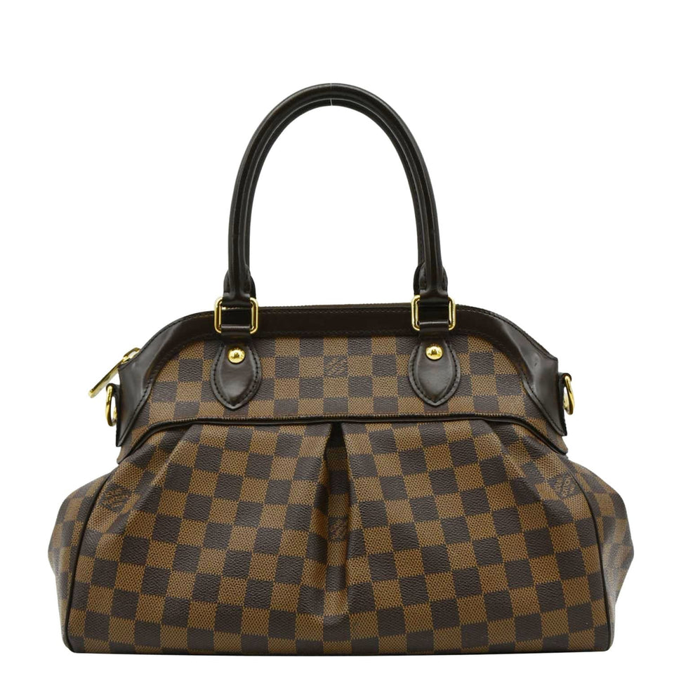 LOUIS VUITTON Trevi PM Damier Ebene Satchel Shoulder Bag Brown